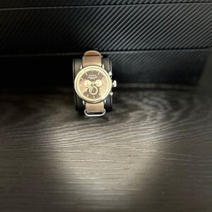 Shinola Brown and Black Luxury Watch with Classic Design